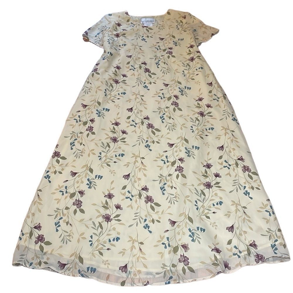 Motherhood Vintage Maxi Dress, Yellow Floral, Small